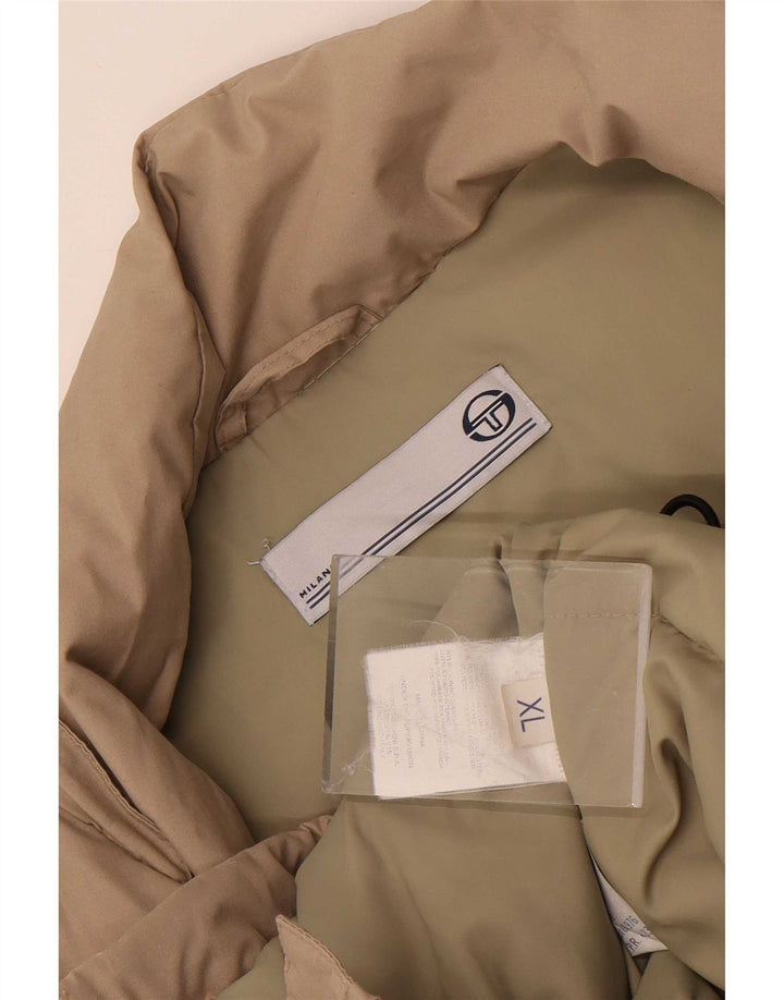 Sergio Tacchini Mens Padded Jacket UK 42 XL Beige Polyester