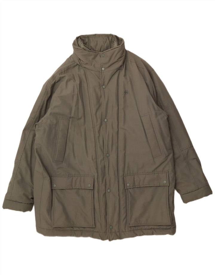 KAPPA Mens Padded Jacket UK 44 2XL Green Cotton