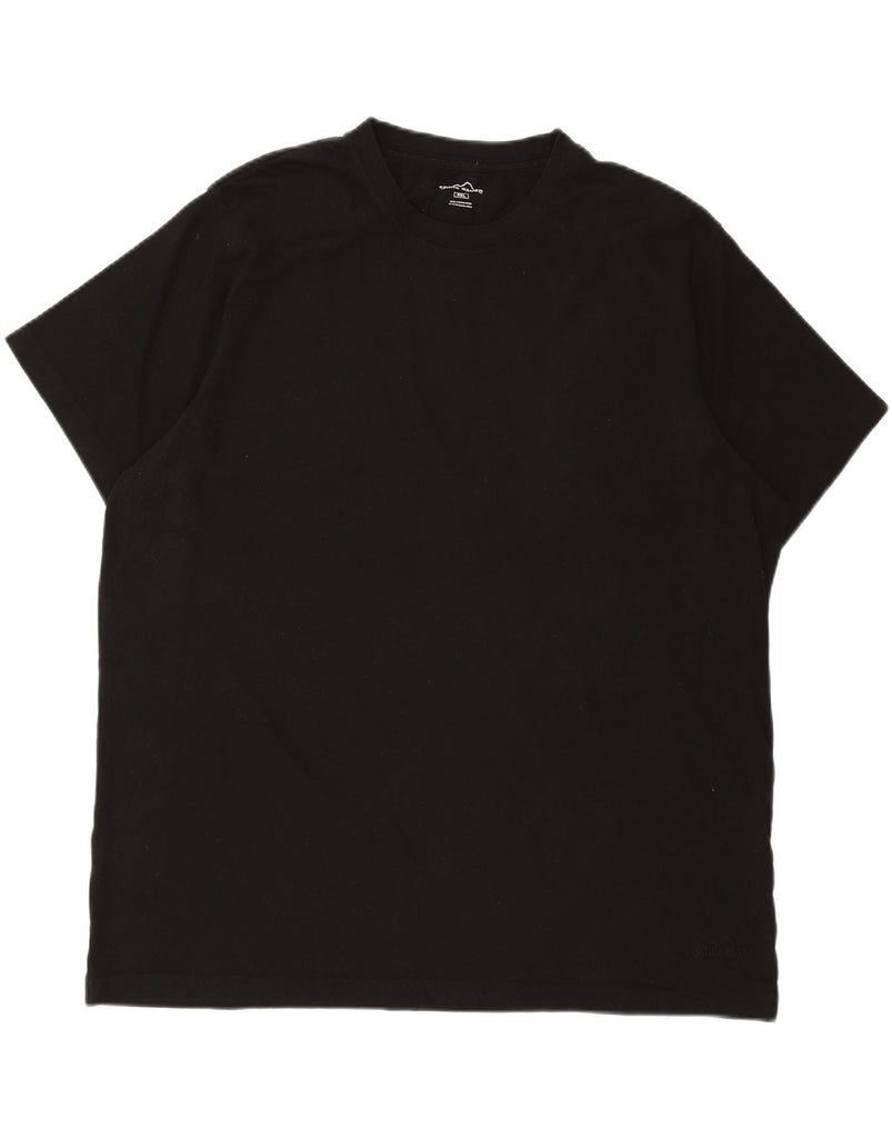EDDIE BAUER Mens T-Shirt Top 2XL Black Cotton Vintage Eddie Bauer and Second-Hand Eddie Bauer from Messina Hembry 