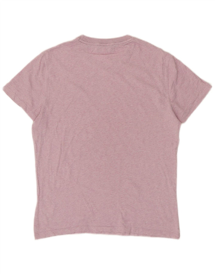 SUPERDRY Mens T-Shirt Top Large Pink Flecked Cotton