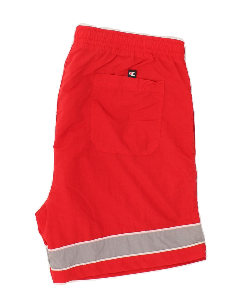 CHAMPION Mens Sport Shorts XL Red Colourblock | Vintage Champion | Thrift | Second-Hand Champion | Used Clothing | Messina Hembry 