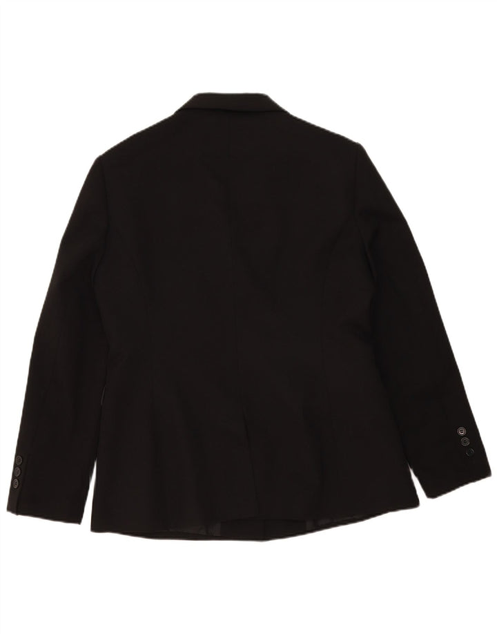 Etam Womens 3 Button Blazer Jacket UK 16 Large Black Polyester