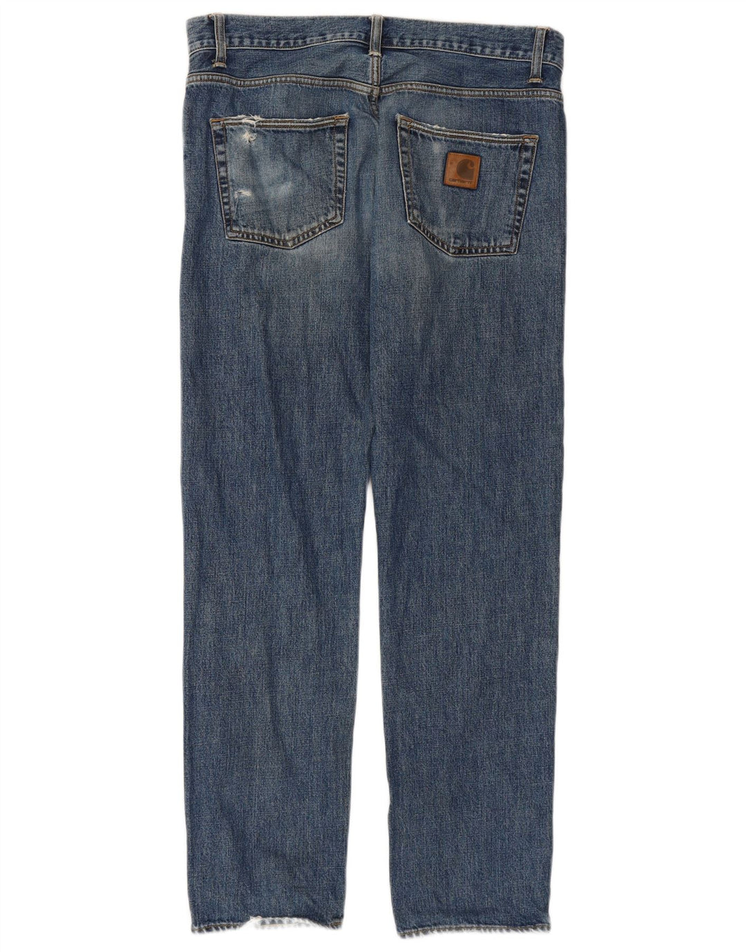 CARHARTT Mens Straight Jeans W34 L32 Blue Cotton