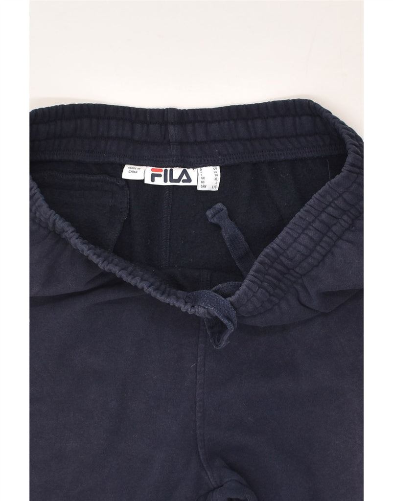 FILA Mens Tracksuit Trousers XL Navy Blue Cotton | Vintage Fila | Thrift | Second-Hand Fila | Used Clothing | Messina Hembry 