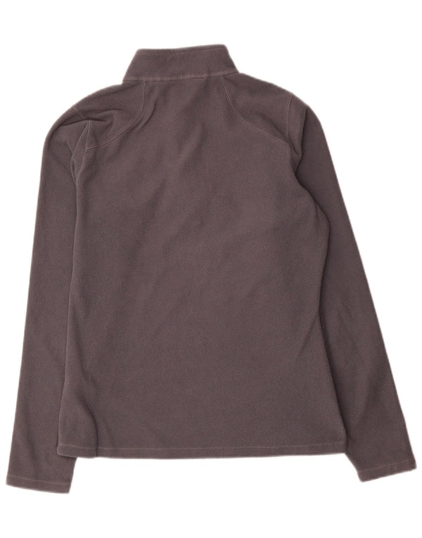 The North Face Womens Zip Neck Fleece Jumper UK 10 Small Grey Polyester