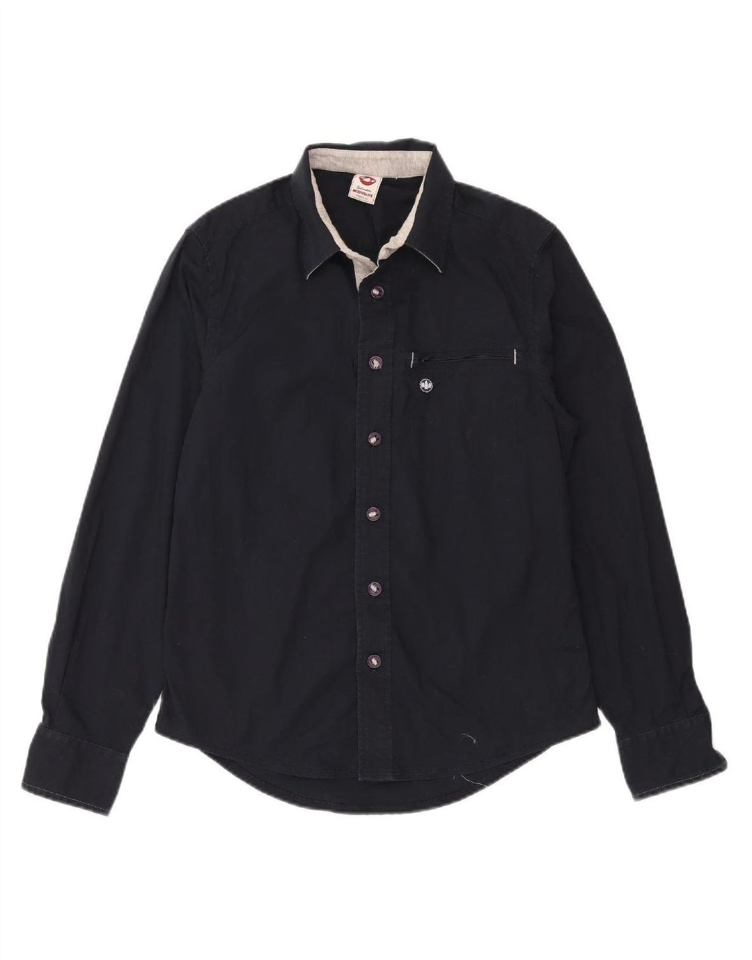 MURPHY & NYE Mens Custom Fit Shirt Small Navy Blue Cotton