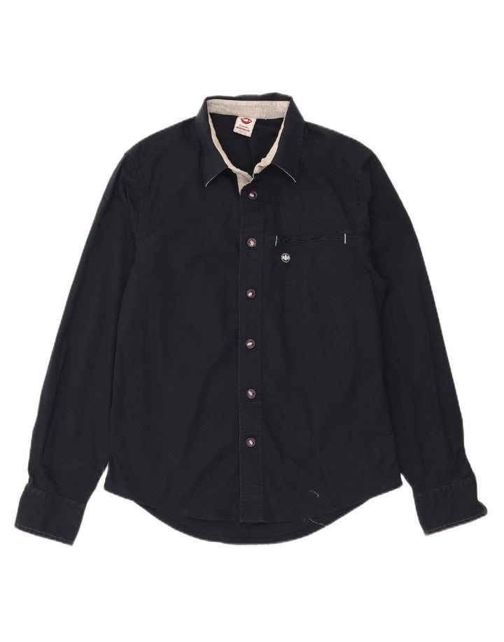 MURPHY & NYE Mens Custom Fit Shirt Small Navy Blue Cotton