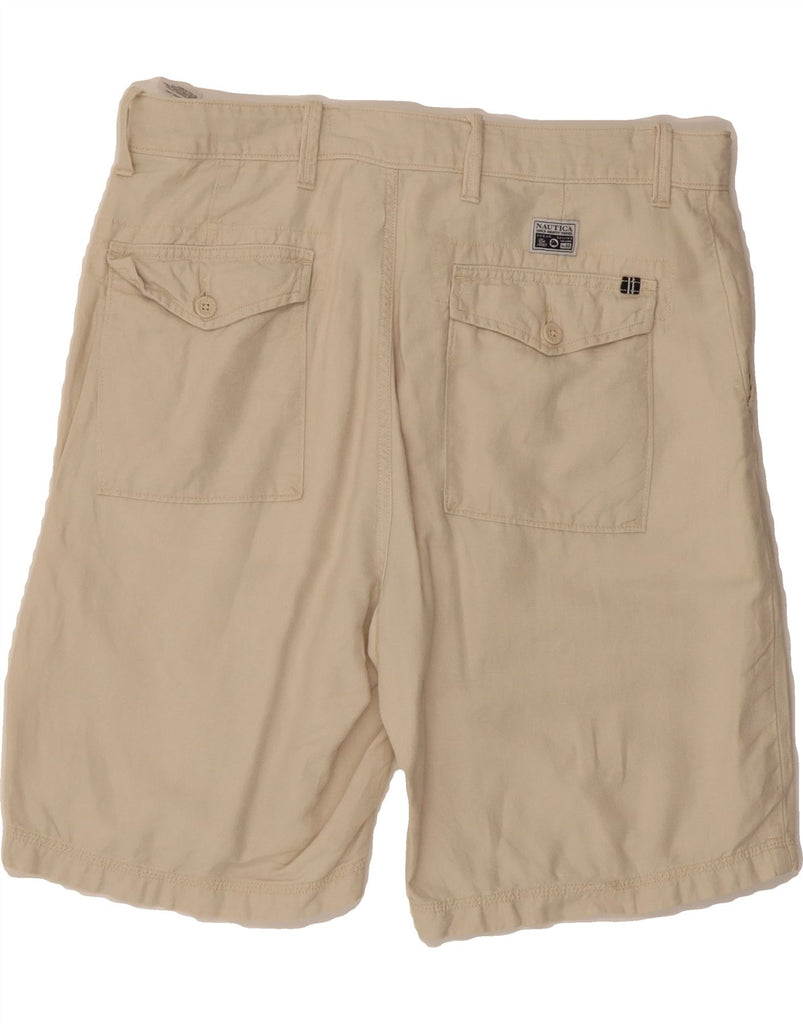 NAUTICA Mens Chino Shorts W34 Large  Beige Linen Vintage Nautica and Second-Hand Nautica from Messina Hembry 