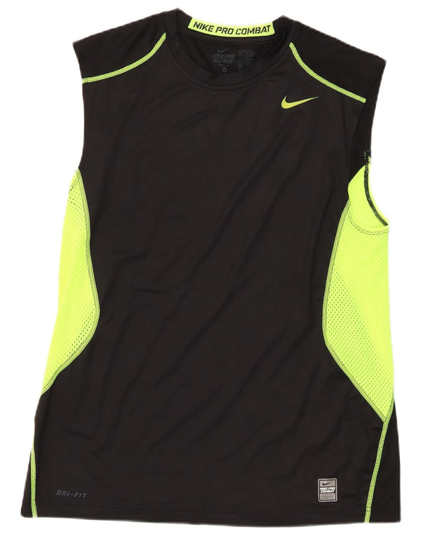 Nike Mens Dri Fit Vest Top Medium Black Colourblock Polyester