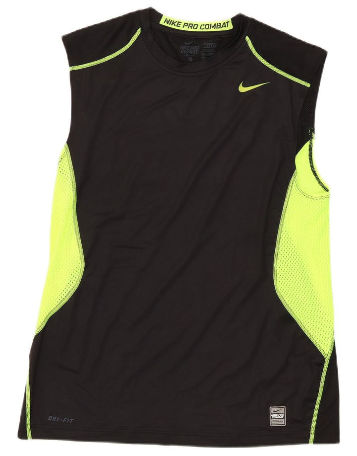 Nike Mens Dri Fit Vest Top Medium Black Colourblock Polyester