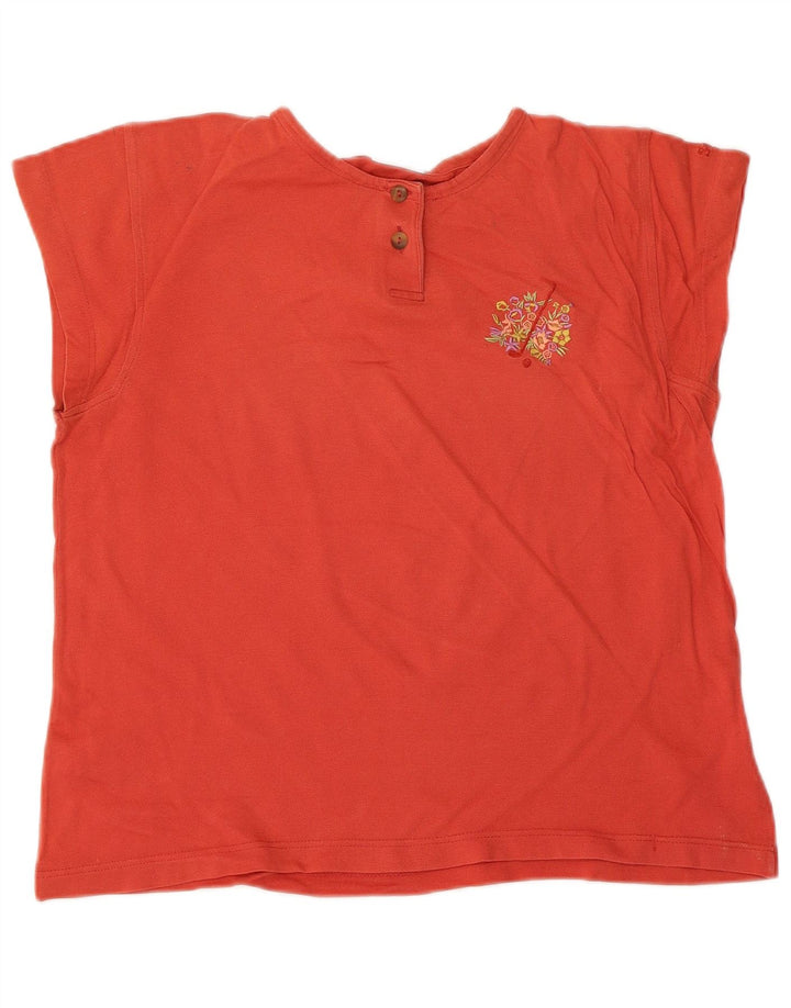 Sergio Tacchini Womens T-Shirt Top UK 14 Medium Red Cotton