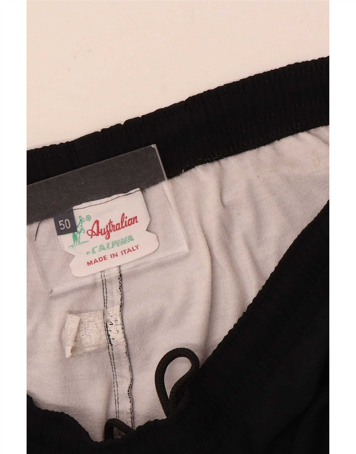 AUSTRALIAN L'ALPINA Mens Tracksuit Trousers IT 50 Medium Black