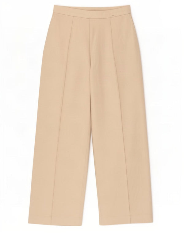 Marks & Spencer Womens High Waist Trousers UK 16 Large W34 L30 Beige