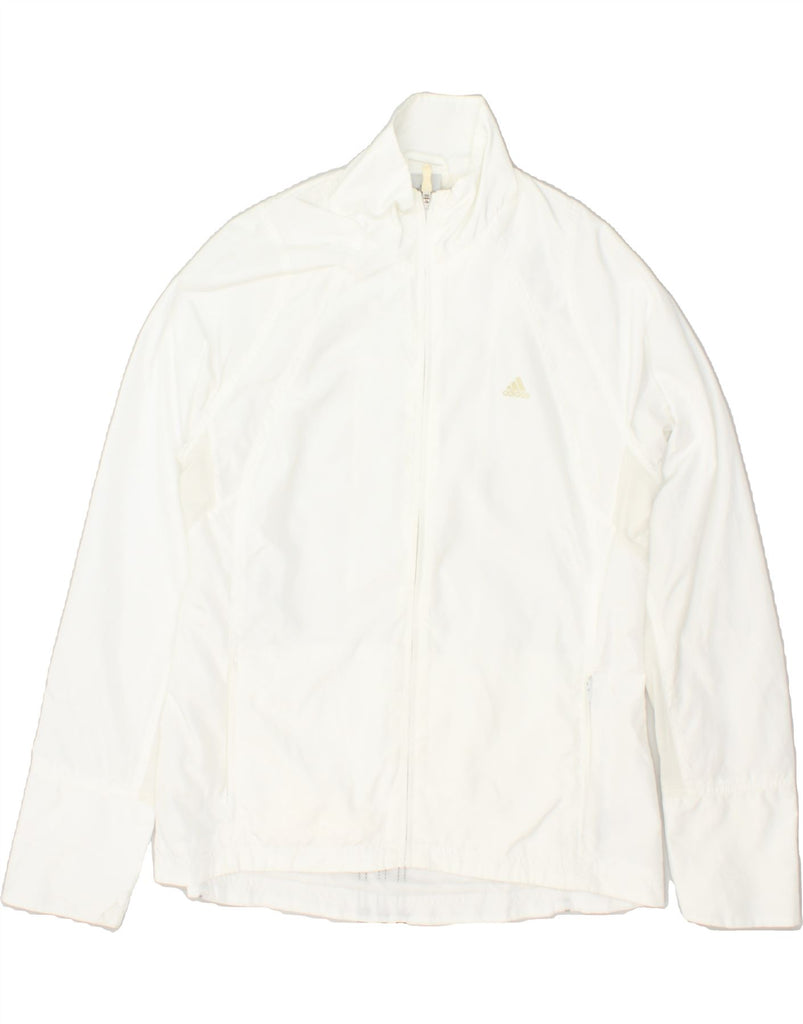 ADIDAS Womens Clima Proof Tracksuit Top Jacket UK 16 Large  White | Vintage Adidas | Thrift | Second-Hand Adidas | Used Clothing | Messina Hembry 
