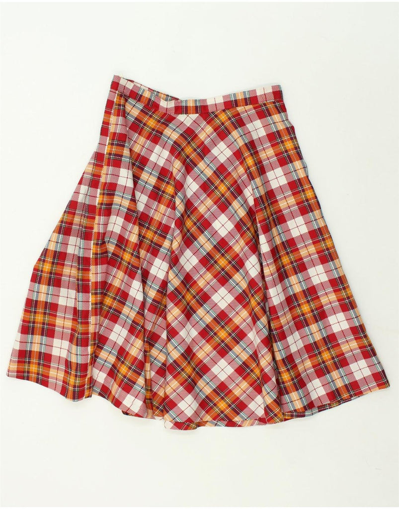 VINTAGE Womens A-Line Skirt W32 Large Red Plaid | Vintage Vintage | Thrift | Second-Hand Vintage | Used Clothing | Messina Hembry 