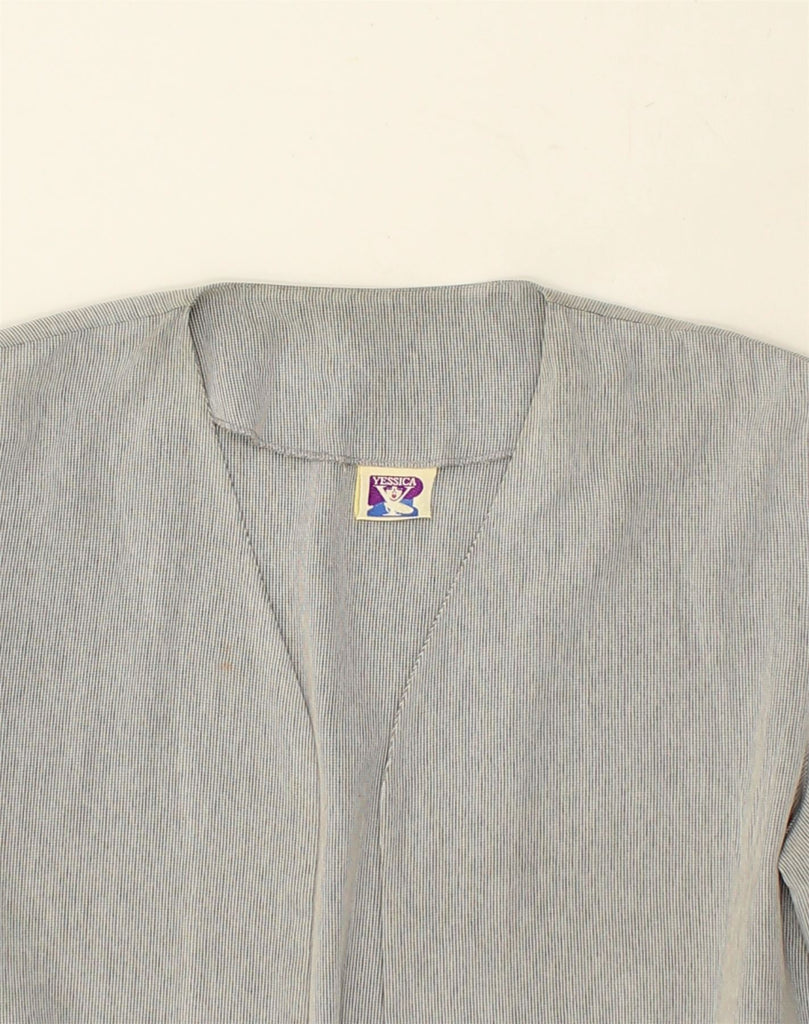 YESSICA Womens 3/4 Sleeve Blazer Jacket UK 16 Large Grey Polyester | Vintage Yessica | Thrift | Second-Hand Yessica | Used Clothing | Messina Hembry 