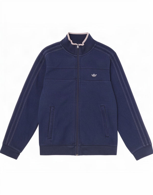 Adidas Mens Tracksuit Top Jacket Medium Navy Blue Cotton