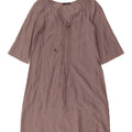 Massimo Dutti Womens Oversized Shift Dress EU 36 XS Grey Floral Cotton