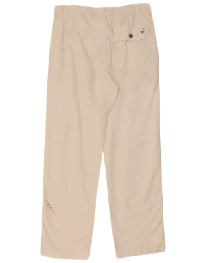Murphy & Nye Mens Straight Chino Trousers Medium W32 L32 White Cotton