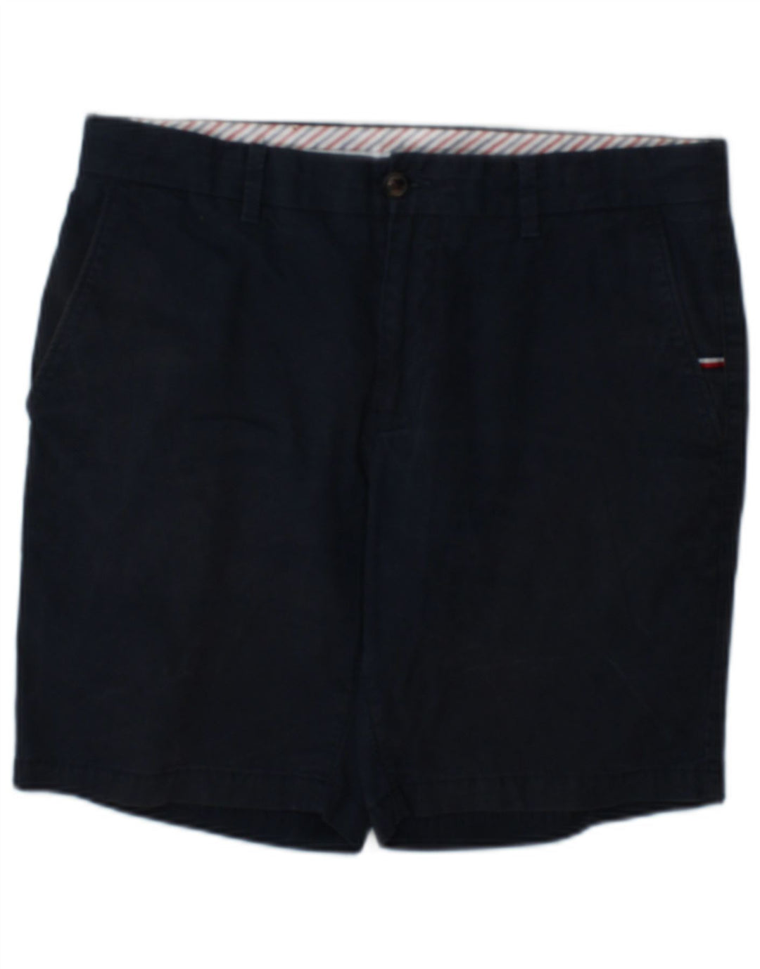 Tommy Hilfiger Mens Chino Shorts W32 Medium Navy Blue Cotton
