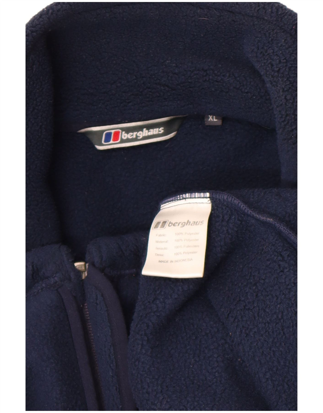 Berghaus Mens Fleece Jacket UK 42 XL Navy Blue Polyester