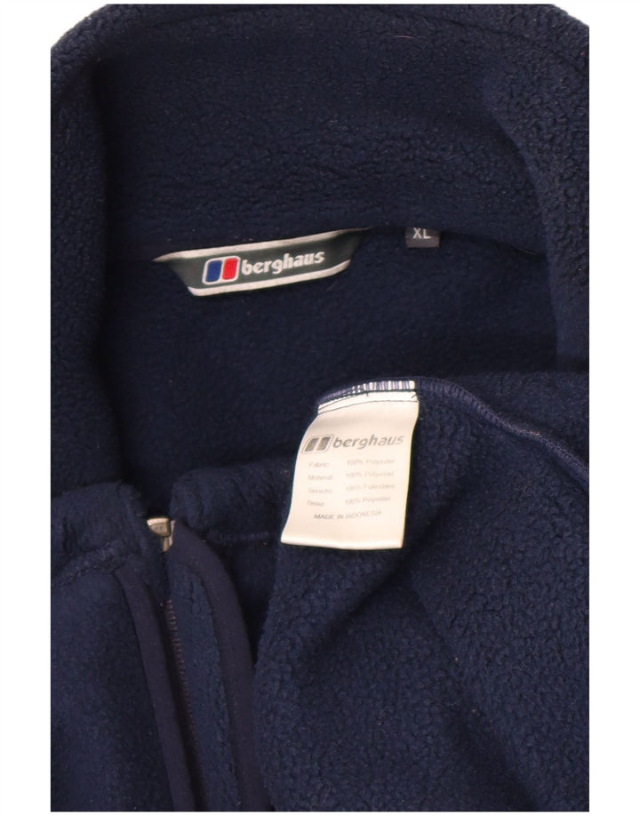 Berghaus Mens Fleece Jacket UK 42 XL Navy Blue Polyester