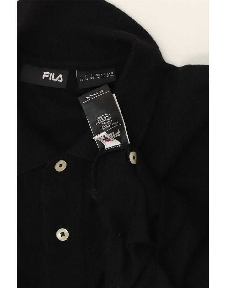 Fila Mens Polo Shirt Medium Black Cotton