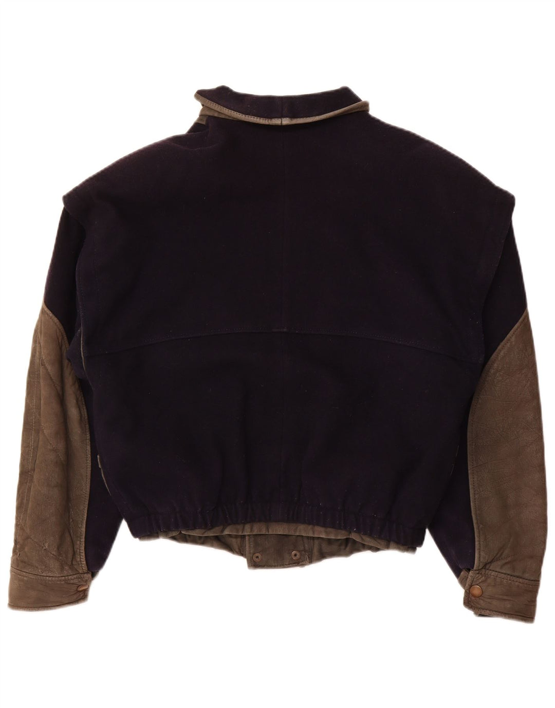 VITTORIO FORTI Womens Bomber Jacket IT 46 Large Navy Blue Viscose