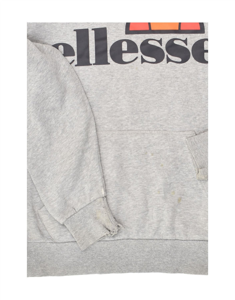 ELLESSE Mens Graphic Hoodie Jumper Small Grey Cotton | Vintage Ellesse | Thrift | Second-Hand Ellesse | Used Clothing | Messina Hembry 