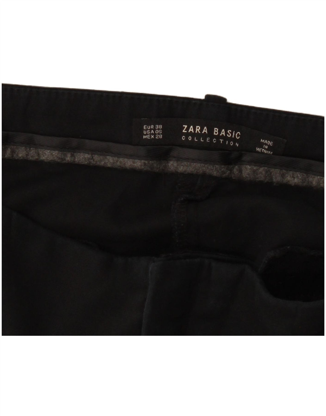 ZARA Womens Slim Chino Trousers EU 38 Small W28 L27 Black