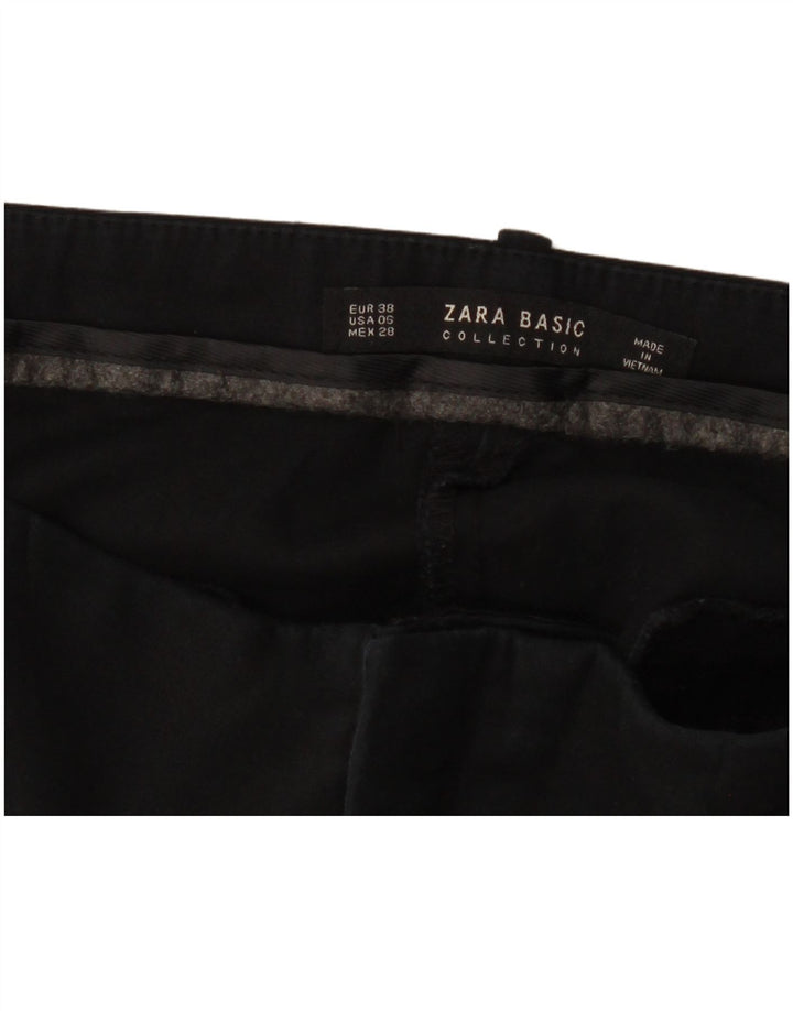 ZARA Womens Slim Chino Trousers EU 38 Small W28 L27 Black