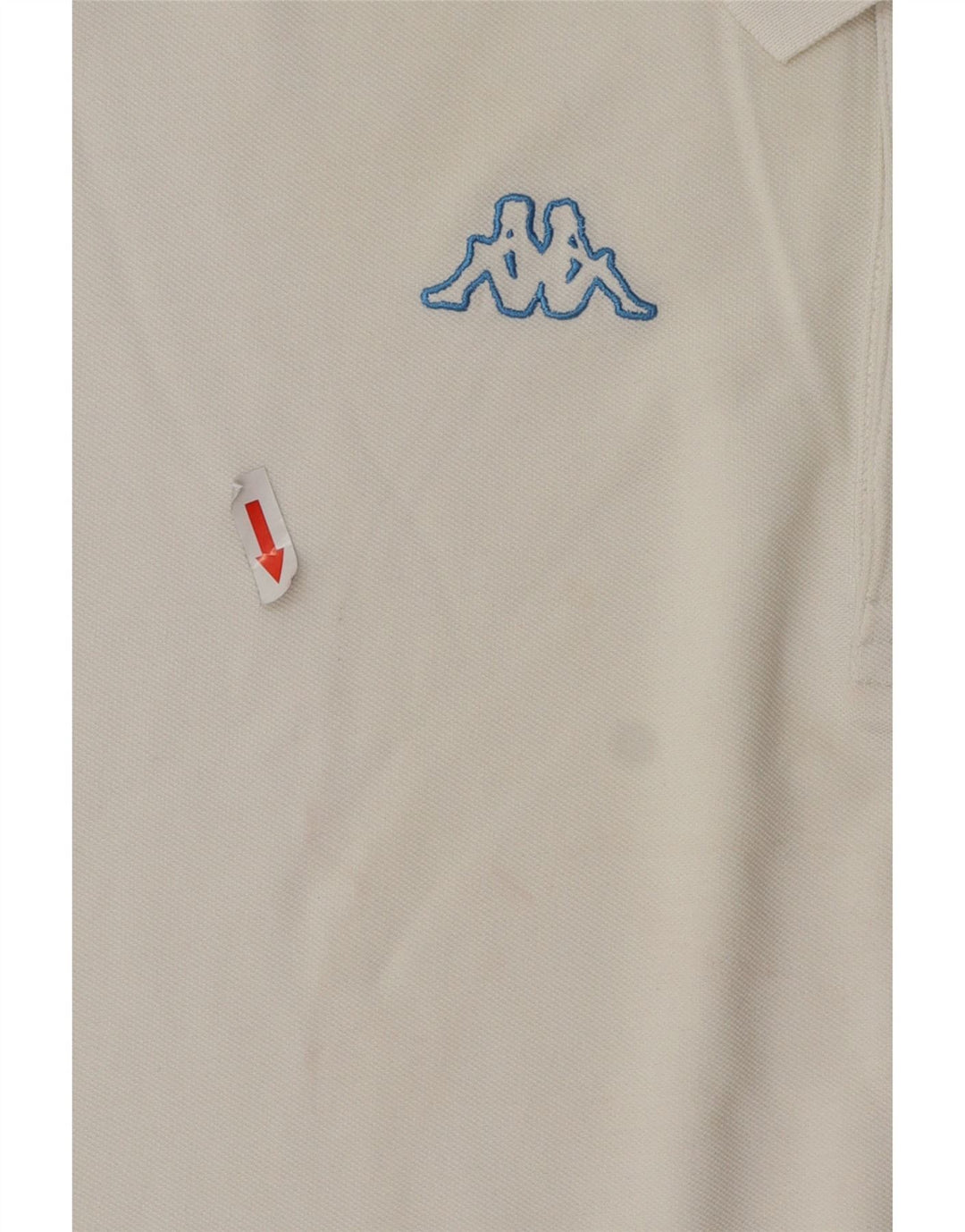 Kappa Mens Polo Shirt Large White Cotton