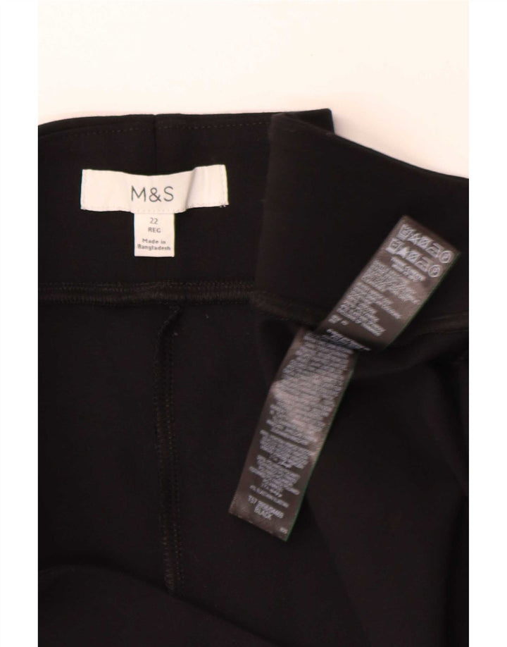 Marks & Spencer Womens Tracksuit Trousers UK 22 3XL Black Viscose