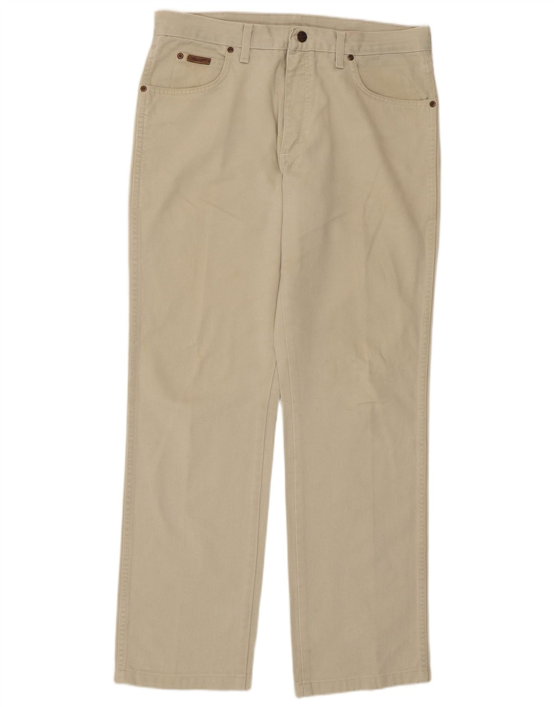 Wrangler Mens Regular Straight Jeans W34 L31 Green Cotton