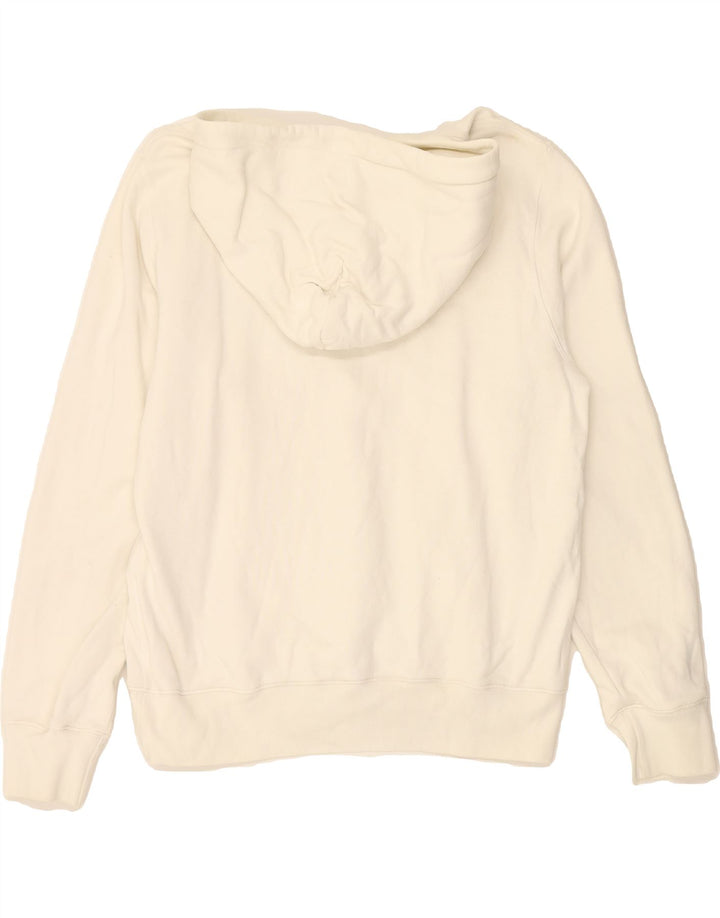 GAS Mens Graphic Hoodie Jumper Large White Cotton Vintage Gas and Second-Hand Gas from Messina Hembry 