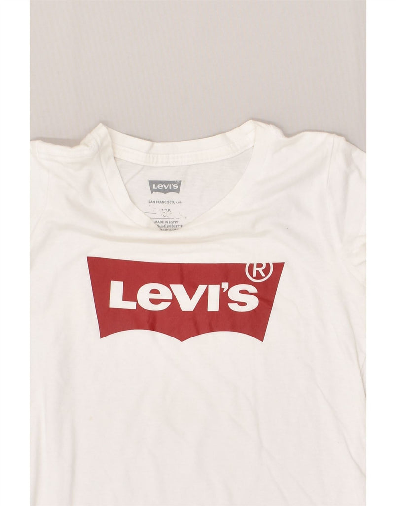 LEVI'S Girls Graphic T-Shirt Top 11-12 Years White | Vintage Levi's | Thrift | Second-Hand Levi's | Used Clothing | Messina Hembry 