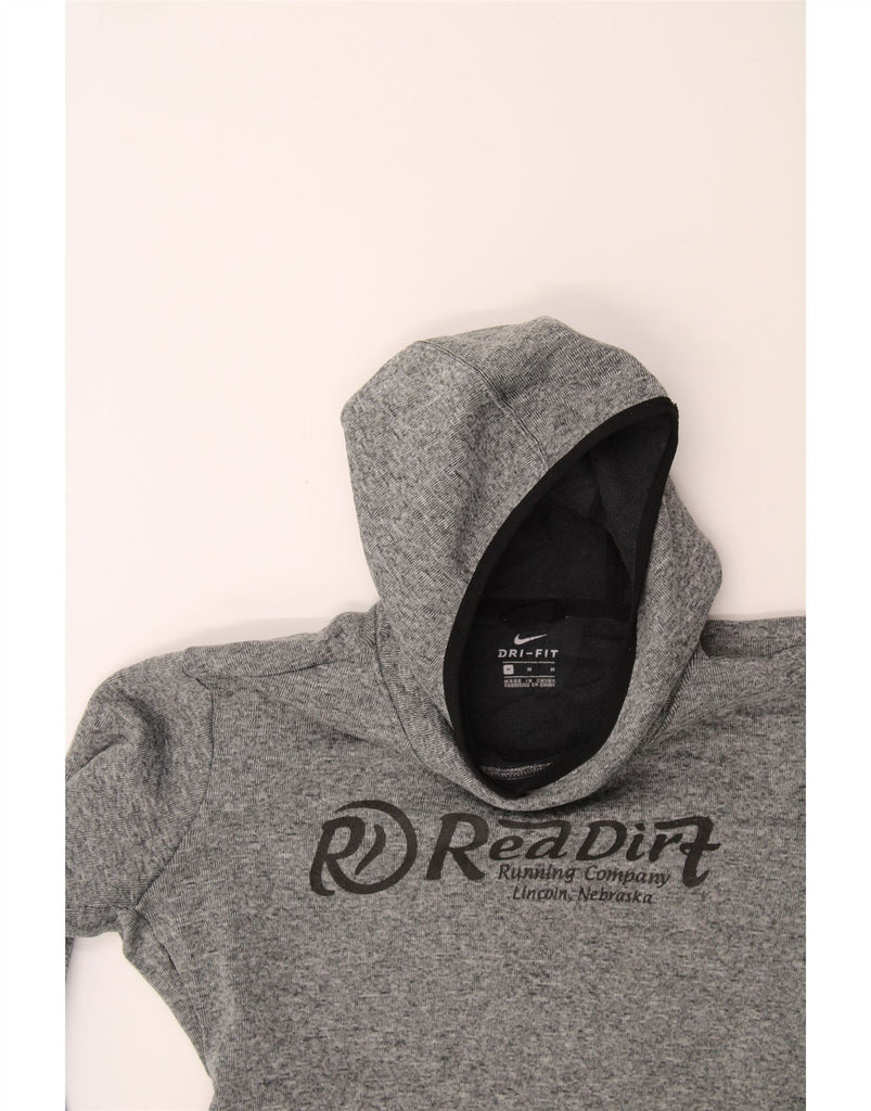 NIKE Mens Dri Fit Graphic Hoodie Jumper Medium Grey Polyester Vintage Nike and Second-Hand Nike from Messina Hembry 