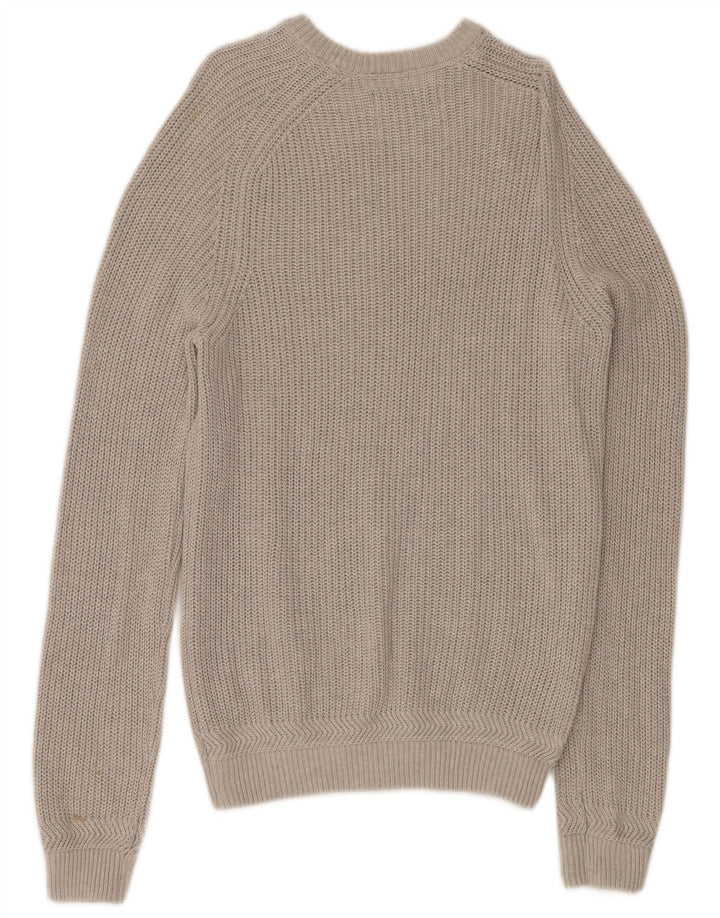 JACK WILLS Mens Boat Neck Jumper Sweater XL Grey Cotton