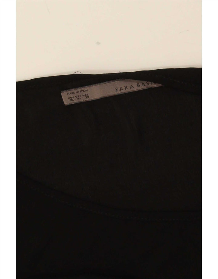 Zara Womens Oversized Blouse Top UK 18 XL Black