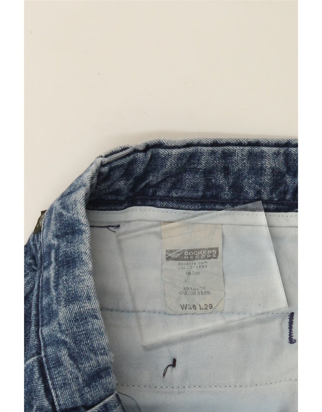 DOCKERS Mens Straight Jeans W36 L29 Blue Cotton