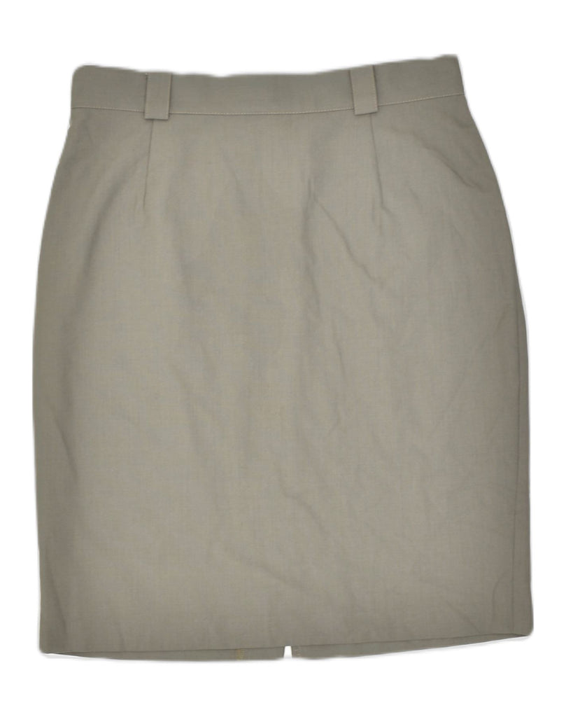 IDEA Womens Pencil Skirt IT 46 Large W30 Grey Cotton | Vintage | Thrift | Second-Hand | Used Clothing | Messina Hembry 