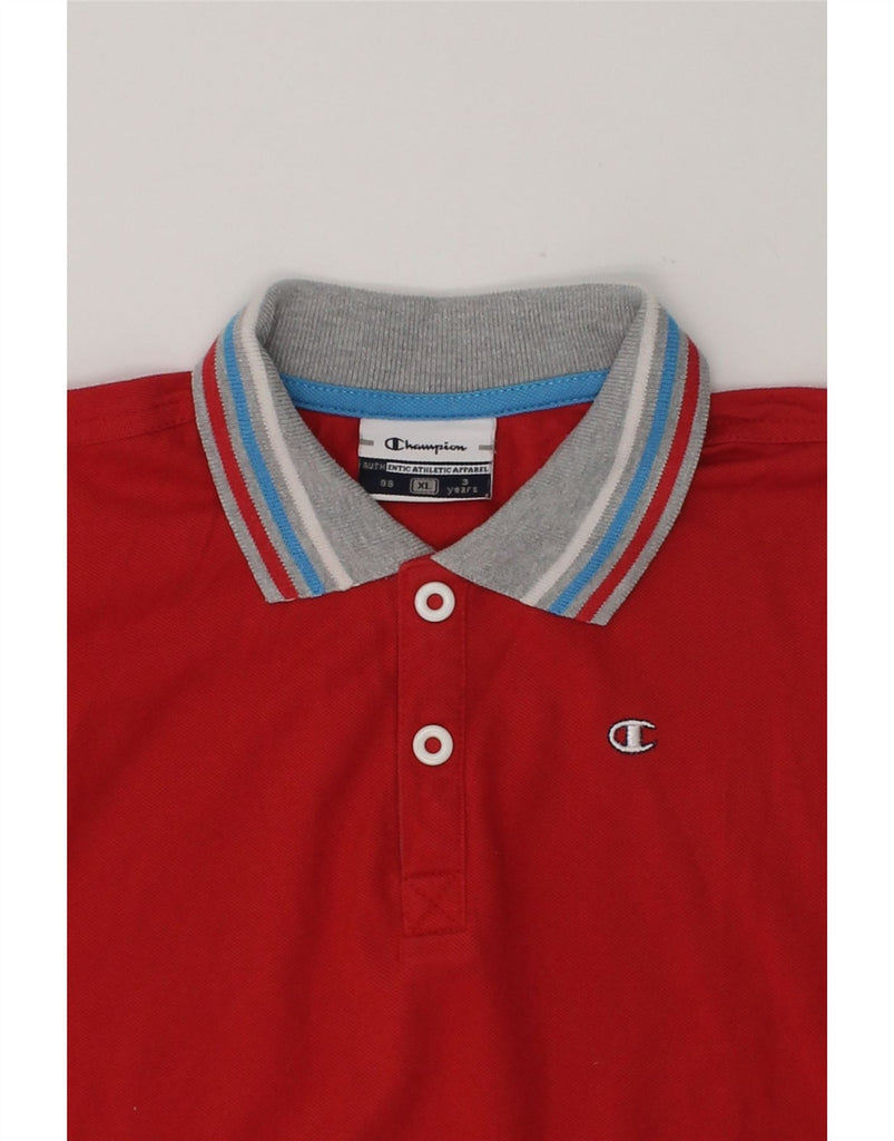 CHAMPION Boys Polo Shirt 2-3 Years XL Red | Vintage Champion | Thrift | Second-Hand Champion | Used Clothing | Messina Hembry 