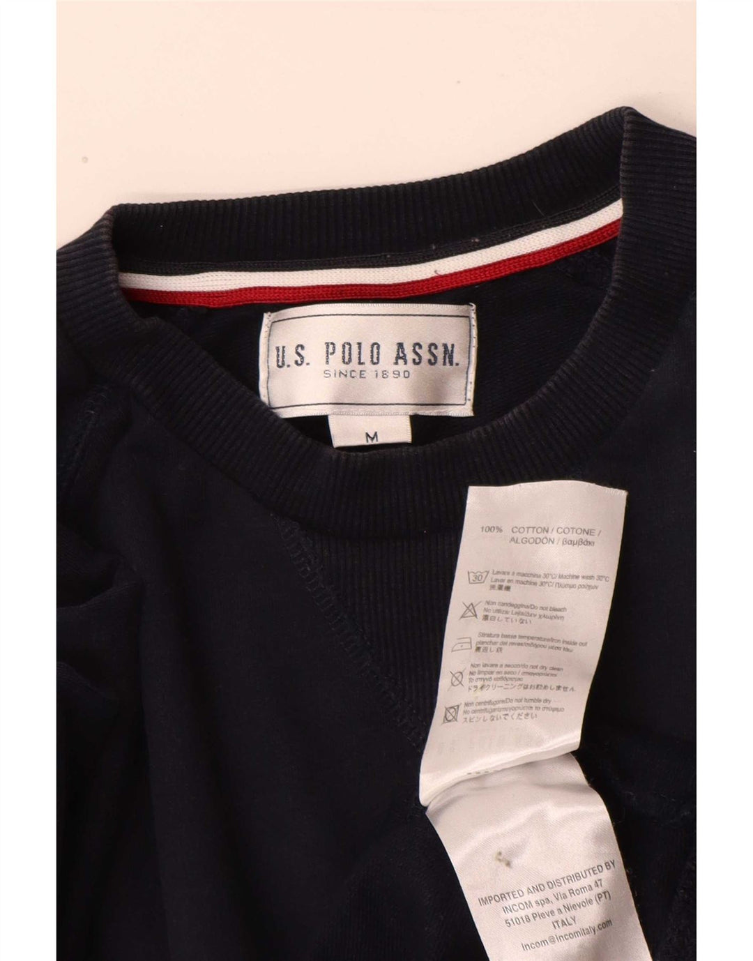U.S. Polo Assn. Mens Regular Fit Sweatshirt Jumper Medium Navy Blue Cotton