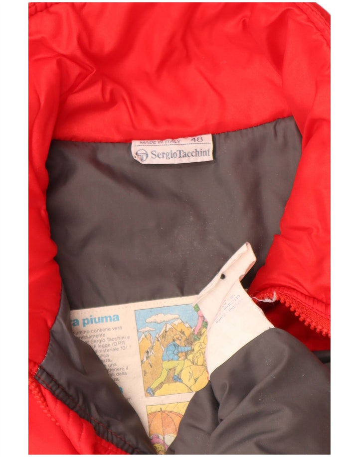 Sergio Tacchini Mens Ski Padded Gilet IT 48 Medium Red