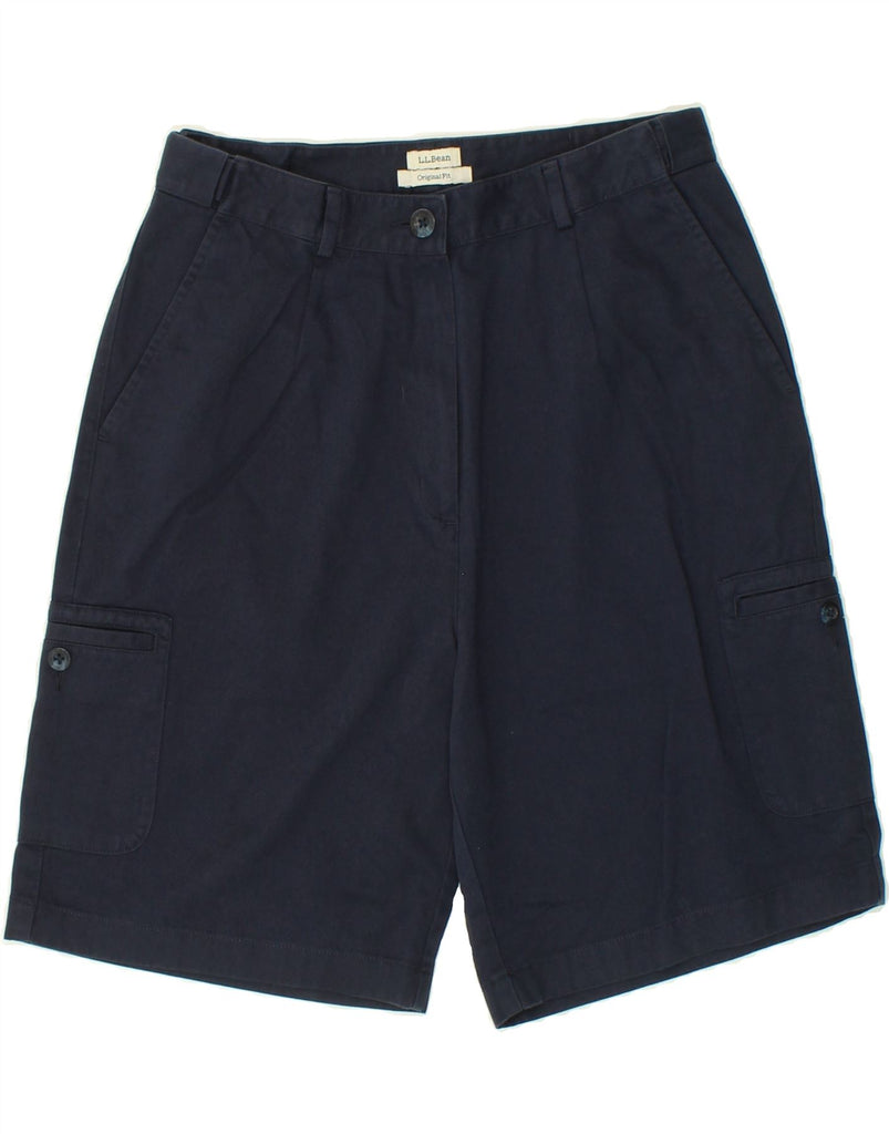 L.L.BEAN Girls Original Fit Cargo Shorts 9-10 Years W28 Navy Blue Cotton | Vintage L.L.Bean | Thrift | Second-Hand L.L.Bean | Used Clothing | Messina Hembry 