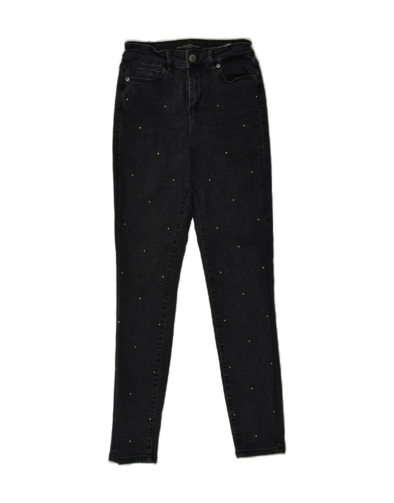 GUESS Womens Skinny Jeans W25 L27 Black Spotted Cotton | Vintage Guess | Thrift | Second-Hand Guess | Used Clothing | Messina Hembry 