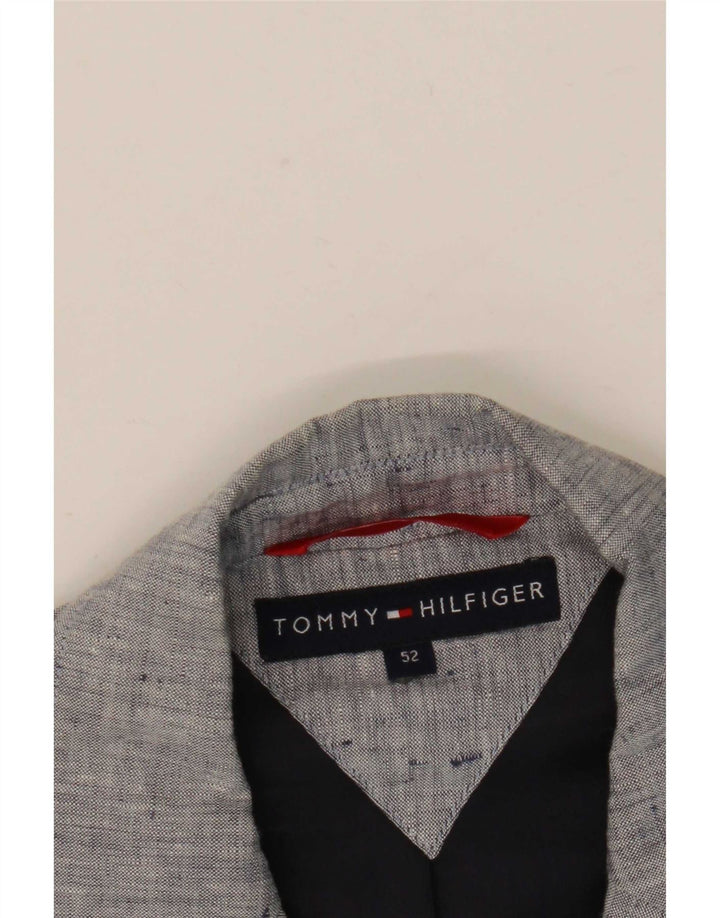Tommy Hilfiger Mens 3 Button Blazer Jacket IT 52 XL Grey Flecked