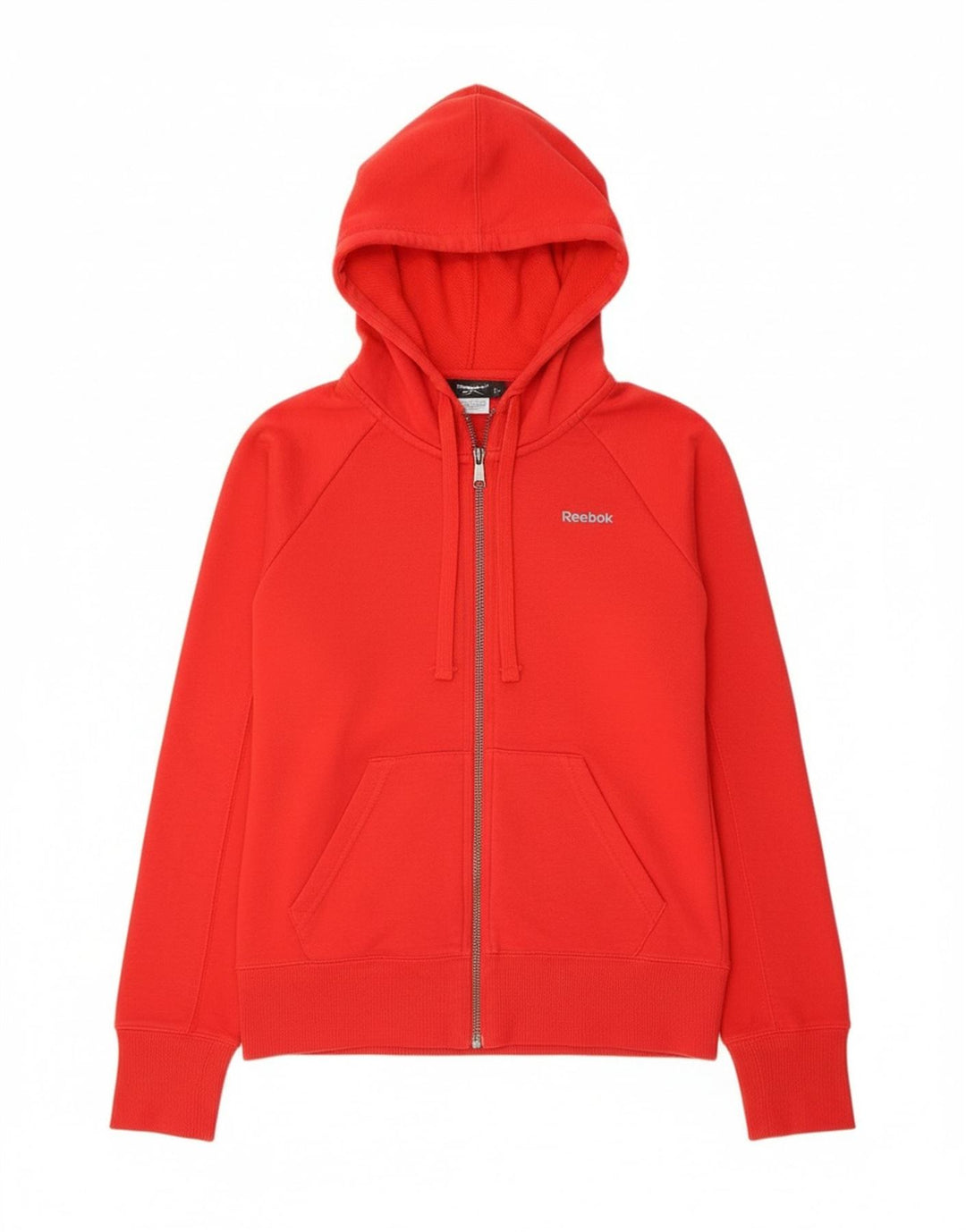 Reebok Womens Zip Hoodie Sweater UK 10 Small Red