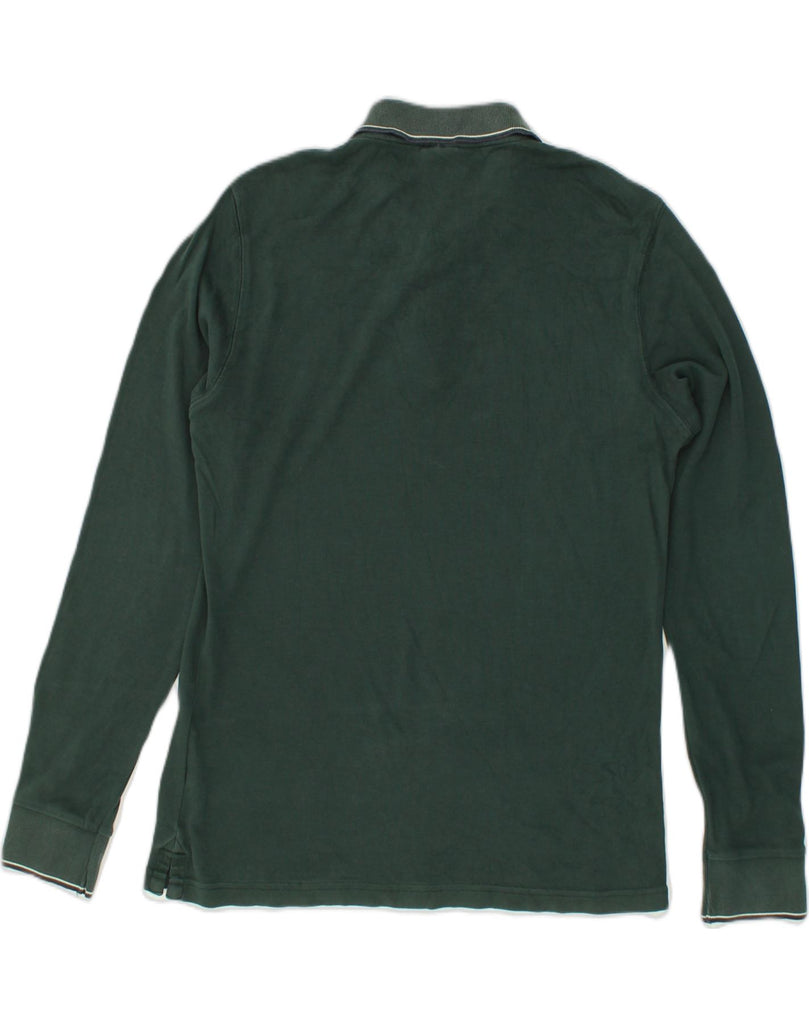 MARINA YACHTING Mens Long Sleeve Polo Shirt Medium Green Cotton | Vintage Marina Yachting | Thrift | Second-Hand Marina Yachting | Used Clothing | Messina Hembry 