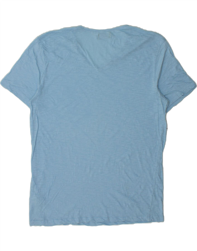 ZARA Mens T-Shirt Top XL Blue Cotton Vintage Zara and Second-Hand Zara from Messina Hembry 